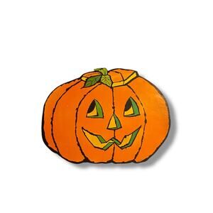 Vintage Eureka Cutout Pumpkin Jack o Lantern Halloween Fall 8.5"